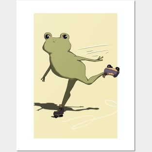 Roller Skate Frog Posters and Art